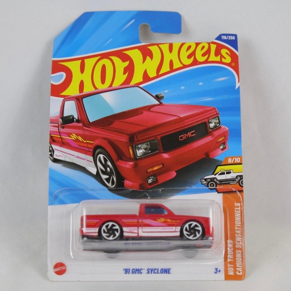 Hot Wheels Red '91 GMC Syclone Toy Car - NEW